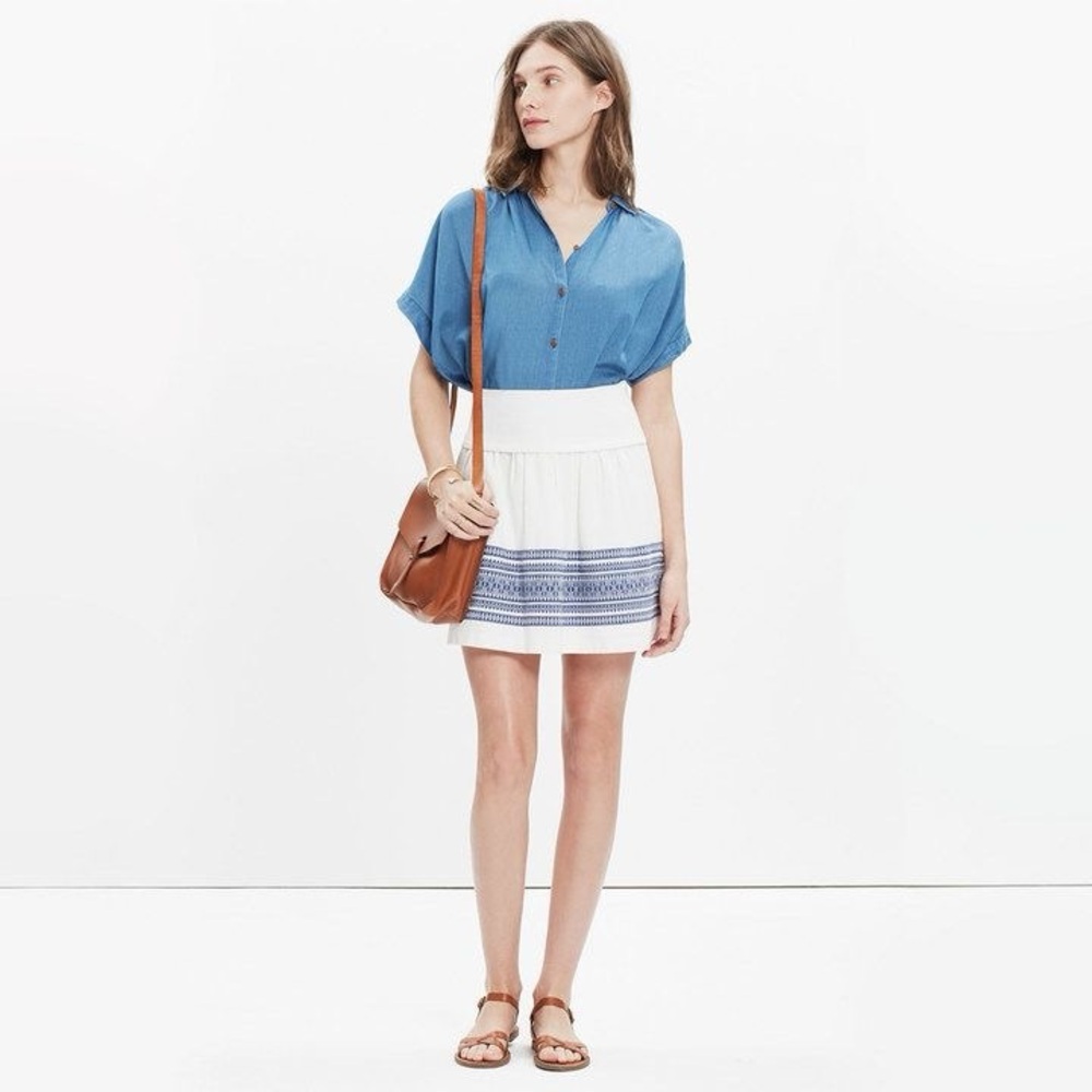 NWT Madewell Cabana Jacquard Skyline Skirt Size 2